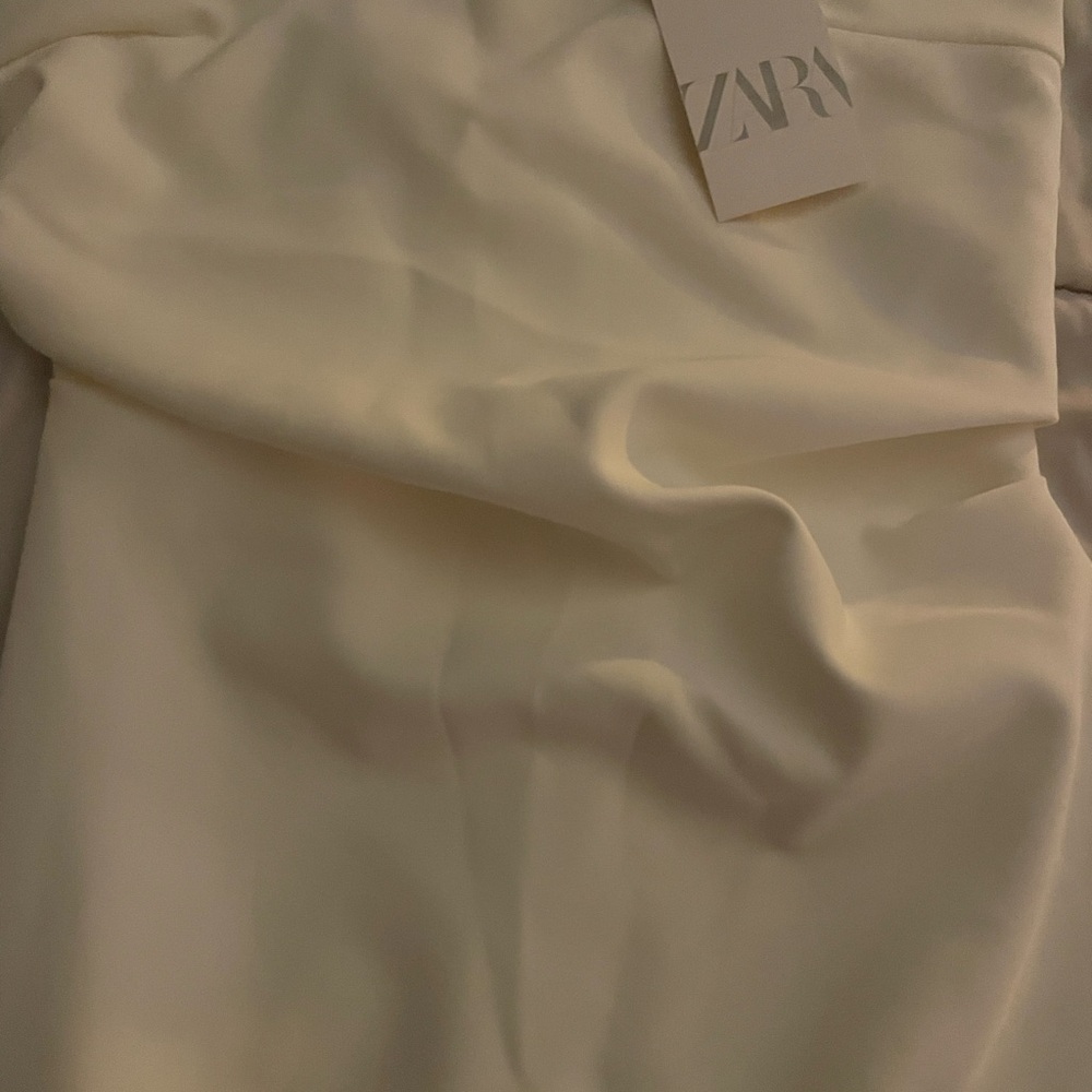 Zara (off white/cream) Strapless Dress
